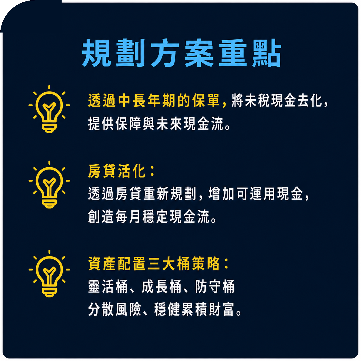 財務規劃方案 - 房貸減壓方案